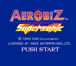 Aerobiz Supersonic (USA) Title Screen